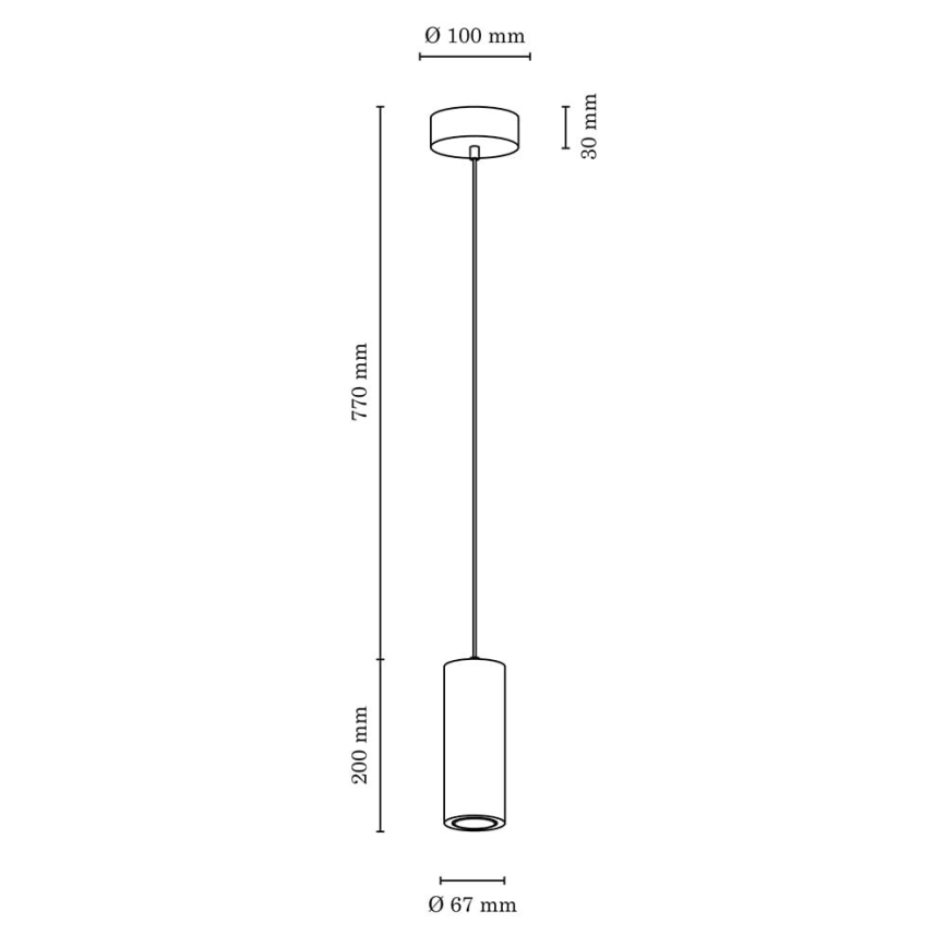 Lámpara LED colgante PIPE 1xGU10/5W/230V roble mate