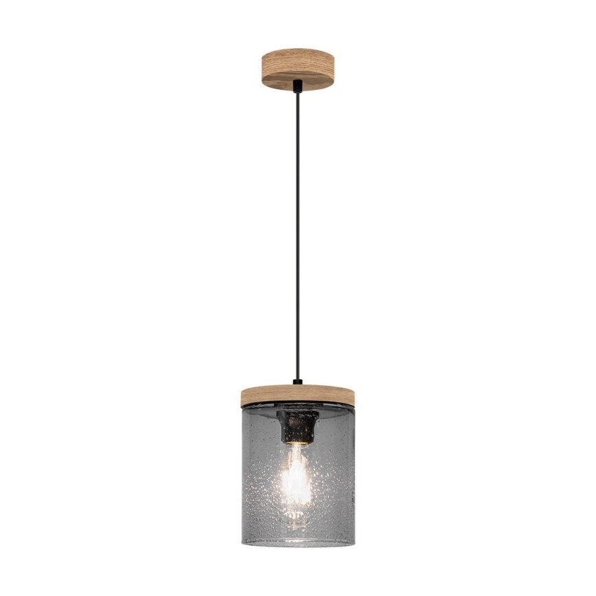 Lámpara colgante MONSUN 1xE27/60W/230V pino