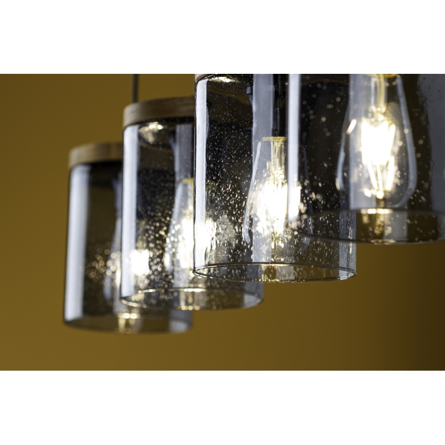 Lámpara colgante MONSUN 1xE27/60W/230V pino