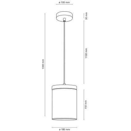 Lámpara colgante MONSUN 1xE27/60W/230V pino