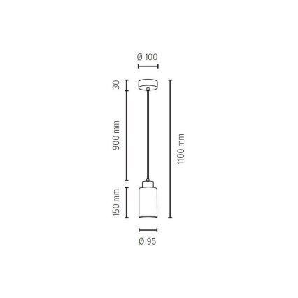 Lámpara colgante BOSCO 1xE27/60W/230V - Certificado FSC