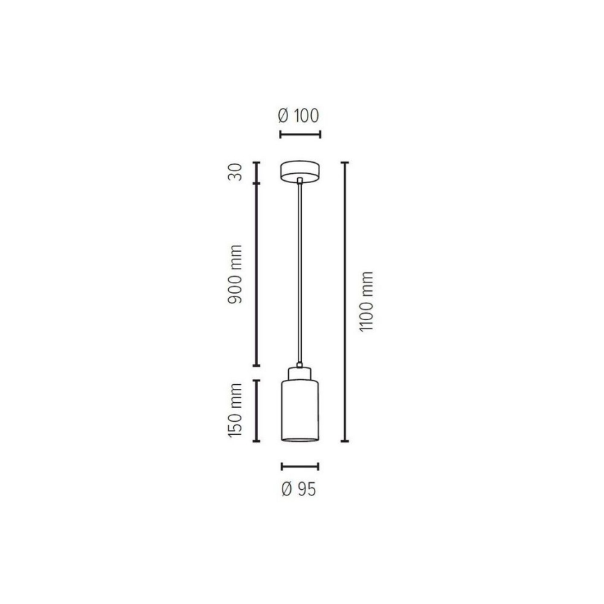 Lámpara colgante BOSCO 1xE27/60W/230V - Certificado FSC
