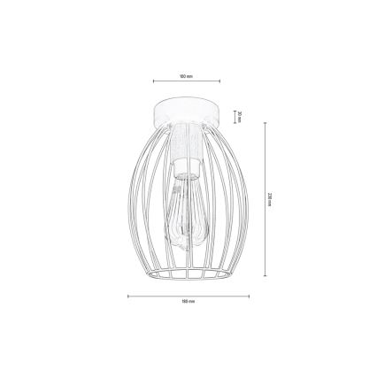 Plafón GUNNAR 1xE27/60W/230V roble - certificado FSC