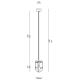 Lámpara colgante con cable NETUNO 1xE27/60W/230V roble - Certificado FSC