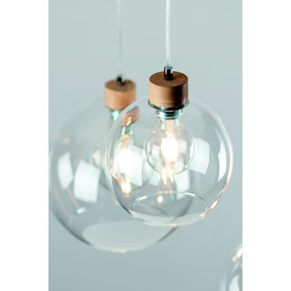 Lámpara colgante LAGUNA 1xE27/60W/230V roble
