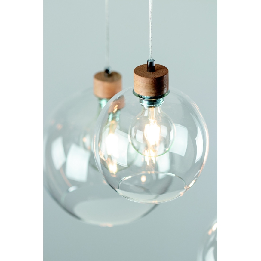 Lámpara colgante LAGUNA 1xE27/60W/230V roble
