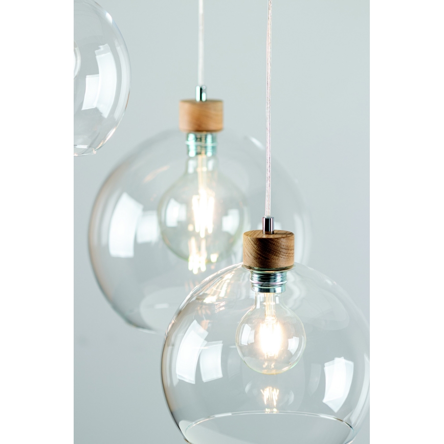 Lámpara colgante LAGUNA 1xE27/60W/230V roble