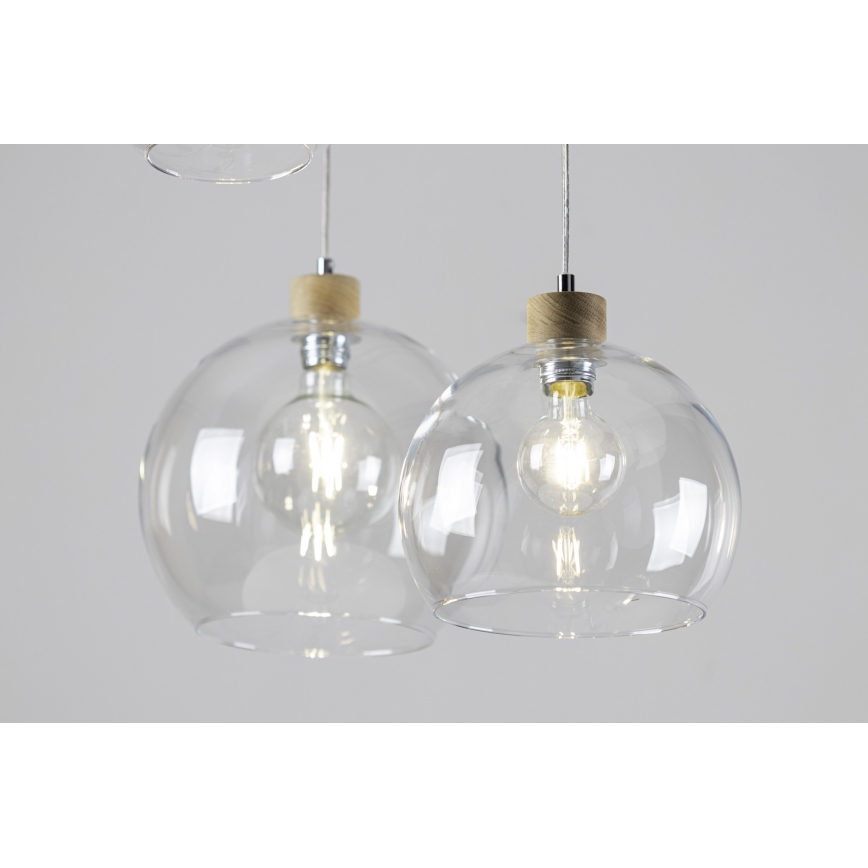 Lámpara colgante LAGUNA 1xE27/60W/230V roble