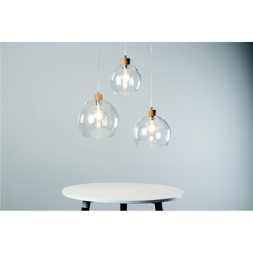 Lámpara colgante LAGUNA 1xE27/60W/230V roble