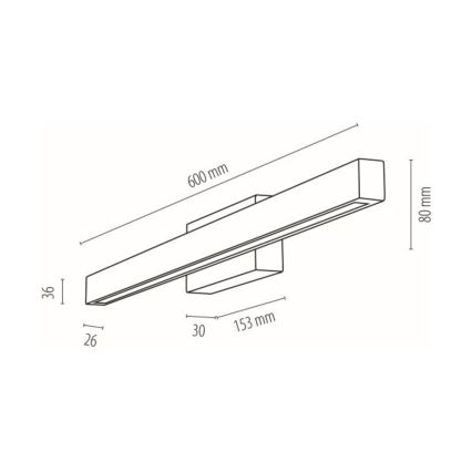 Aplique LED de baño AQUAVIVA LED/9W/230V 60 cm IP44 roble – FSC Certificado