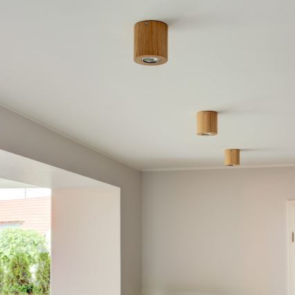 Plafón WOODDREAM 1xGU10/6W/230V roble - certificado FSC