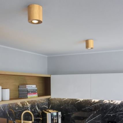 Plafón WOODDREAM 1xGU10/6W/230V roble - certificado FSC