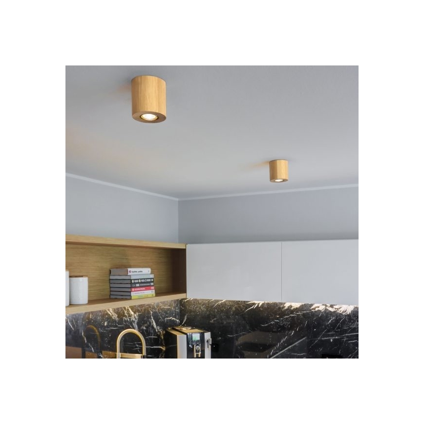 Plafón WOODDREAM 1xGU10/6W/230V roble - certificado FSC