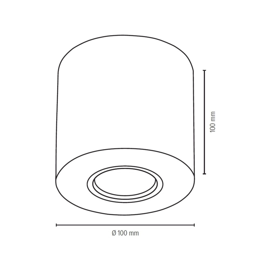 Plafón WOODDREAM 1xGU10/6W/230V roble - certificado FSC