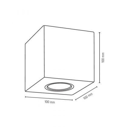 Plafón CONCRETEDREAM 1xGU10/6W/230V hormigón - Certificado FSC