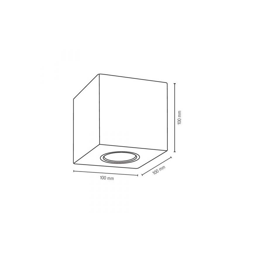 Plafón CONCRETEDREAM 1xGU10/6W/230V hormigón - Certificado FSC