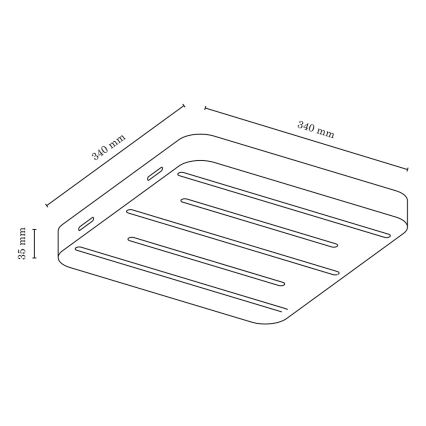 Plafón LED NEELE 5xLED/3,9W/230V roble - certificado FSC