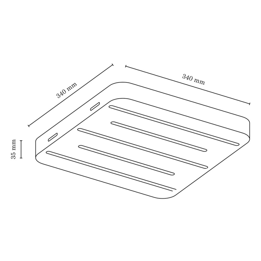 Plafón LED NEELE 5xLED/3,9W/230V roble - certificado FSC
