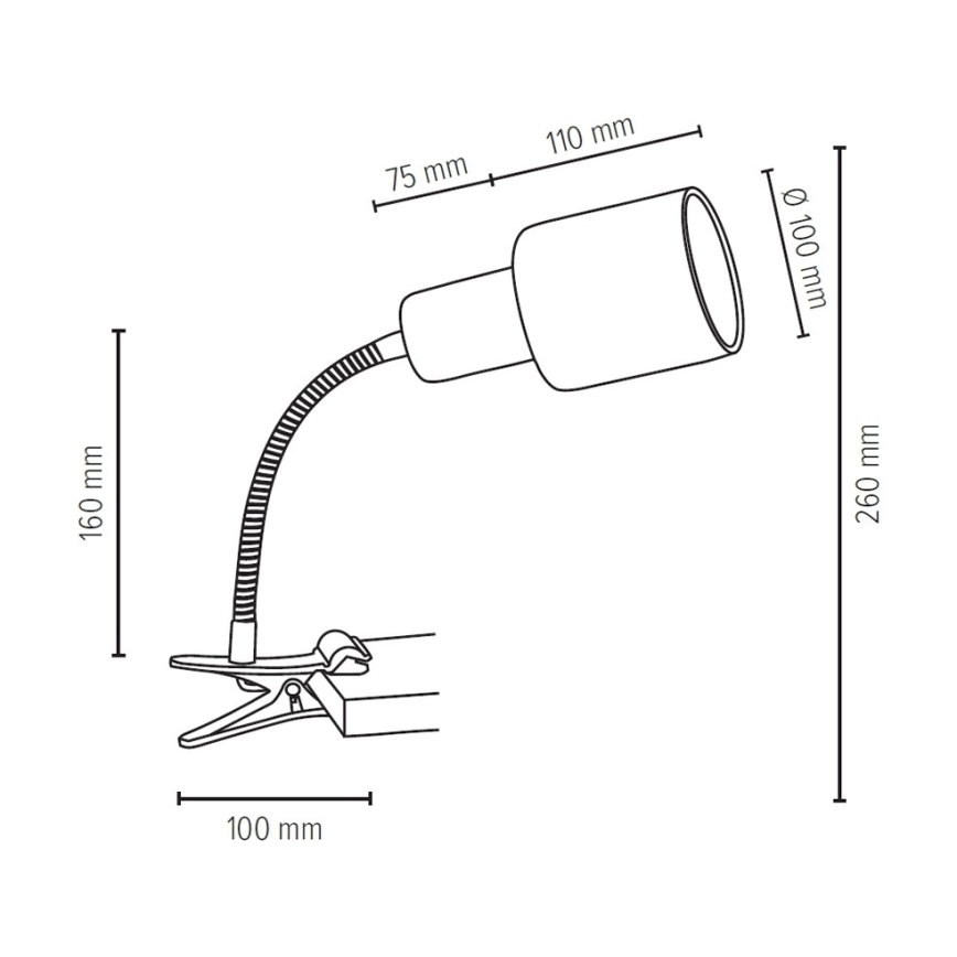 Lámpara con clip TREEHOUSE 1xE27/25W/230V roble - certificado FSC