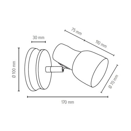 Foco de pared SVANTJE 1xE14/40W/230V abedul - certificado FSC