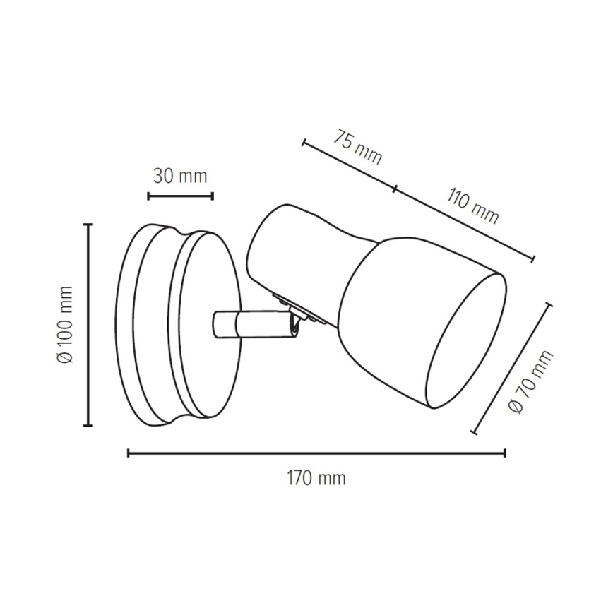 Foco de pared SVANTJE 1xE14/40W/230V abedul - certificado FSC