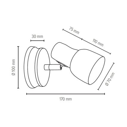 Foco de pared SVANTJE 1xE14/40W/230V - Certificado FSC