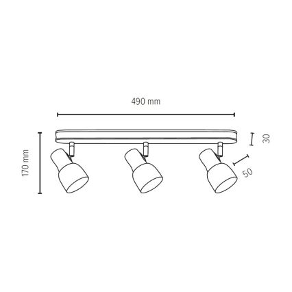 Foco SVANTJE 3xE14/40W/230V - Certificado FSC