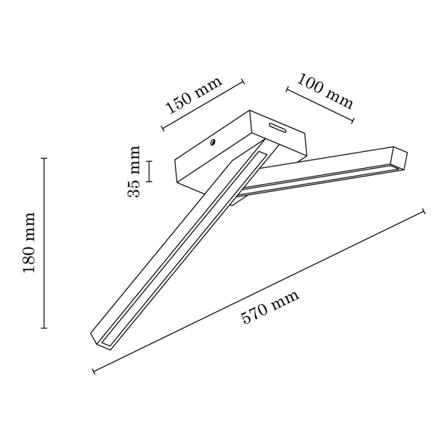 Lámpara de techo LED LINUS 2xLED/4,5W/230V roble mate - Certificado FSC