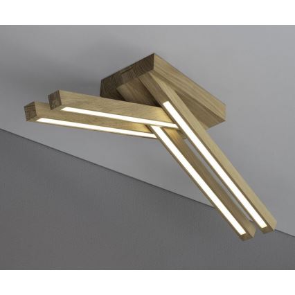 Lámpara de techo LED LINUS 4xLED/4,5W/230V roble mate