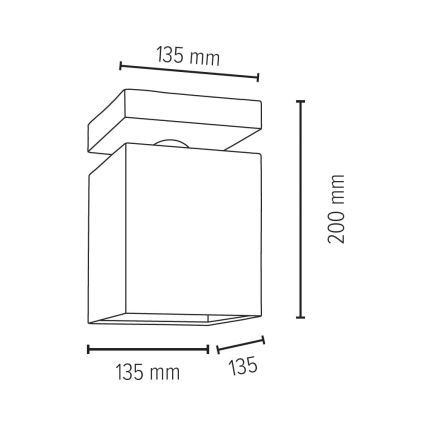 Plafón INGER 1xE27/25W/230V - Certificado FSC