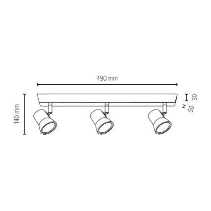 Foco LED VENLA 3xGU10/5W/230V - Certificado FSC