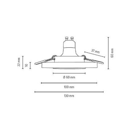 Lámpara empotrada LED VITAR 1xGU10/5W/230V CRI 90 arenisca