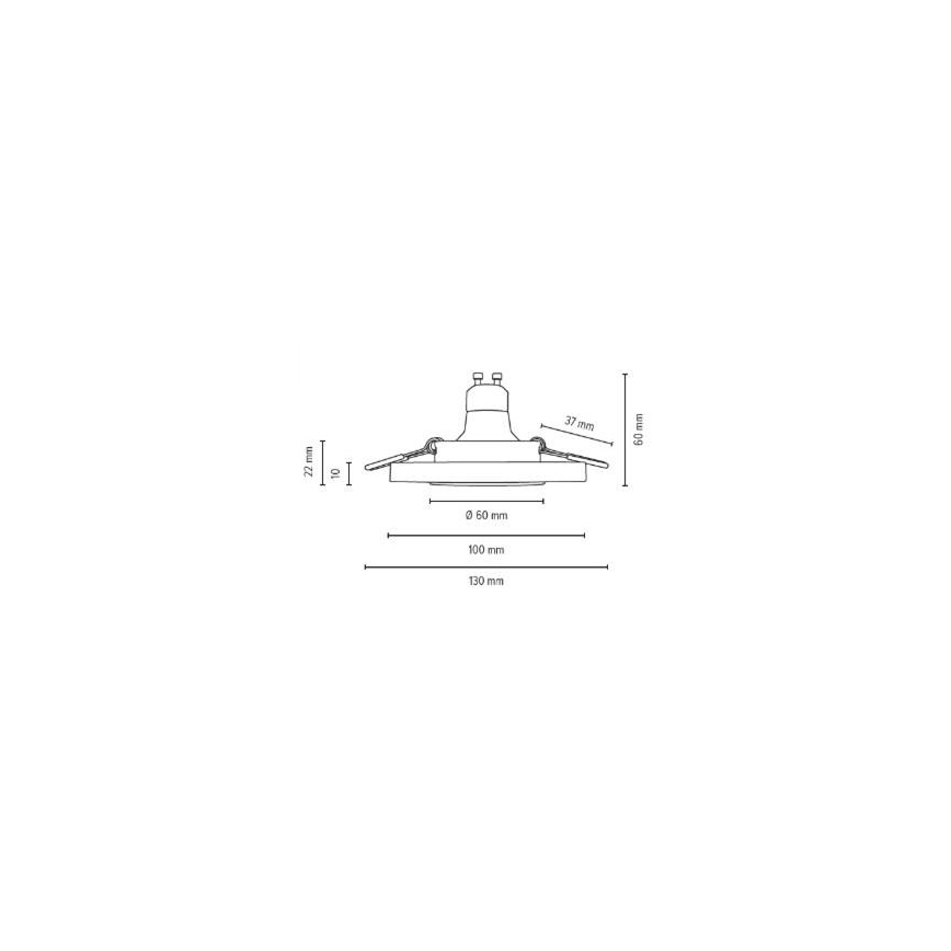 Lámpara empotrada LED VITAR 1xGU10/5W/230V CRI 90 arenisca