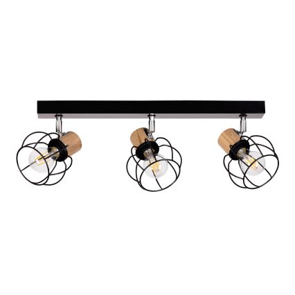 Foco de techo PHIPHI 3xE27/60W/230V roble