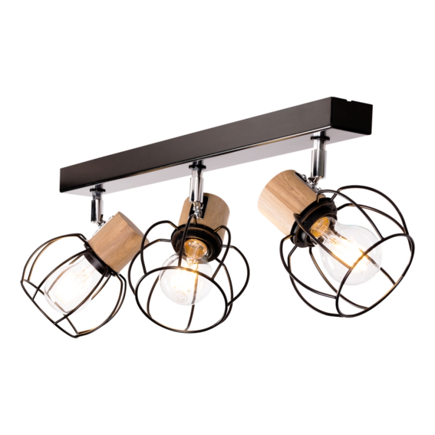 Foco de techo PHIPHI 3xE27/60W/230V roble