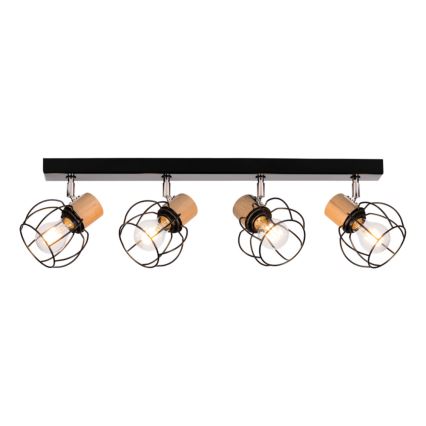 Foco de techo PHIPHI 4xE27/60W/230V roble