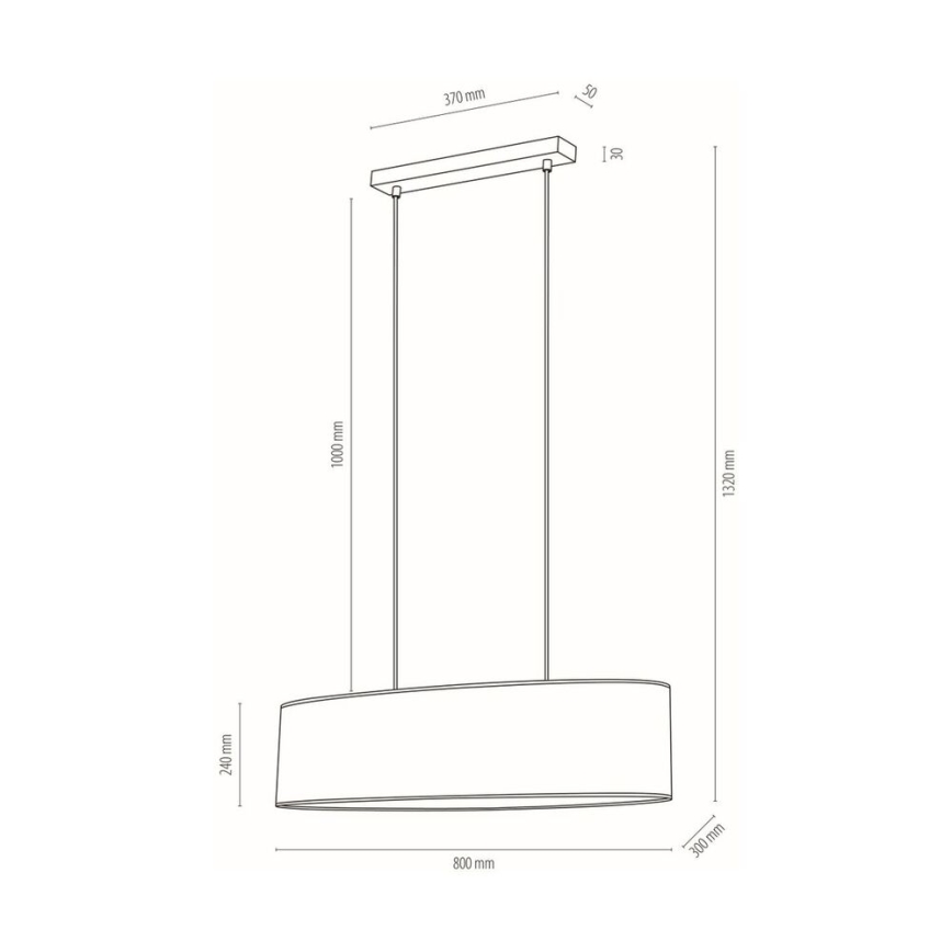 Lámpara colgante BOHO 2xE27/40W/230V roble - certificado FSC