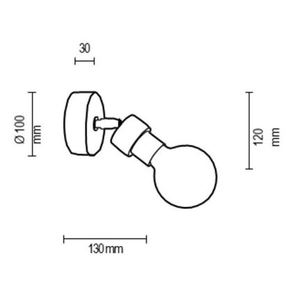 Foco de pared MARJOLAINE 1xE27/25W/230V roble - Certificado FSC