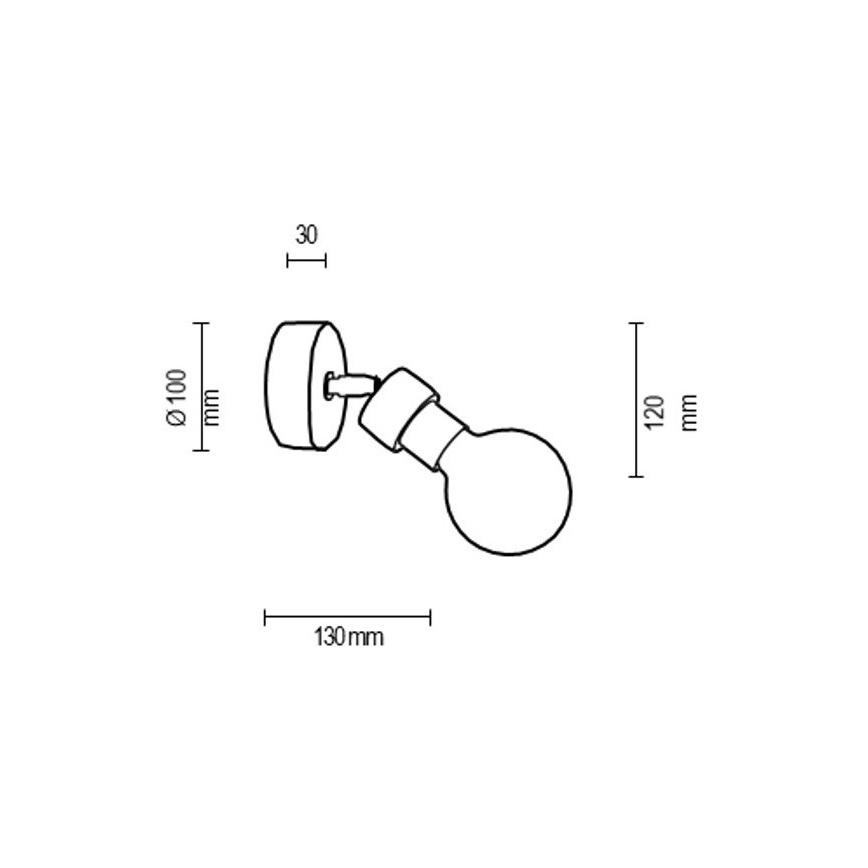 Foco de pared MARJOLAINE 1xE27/25W/230V roble - Certificado FSC