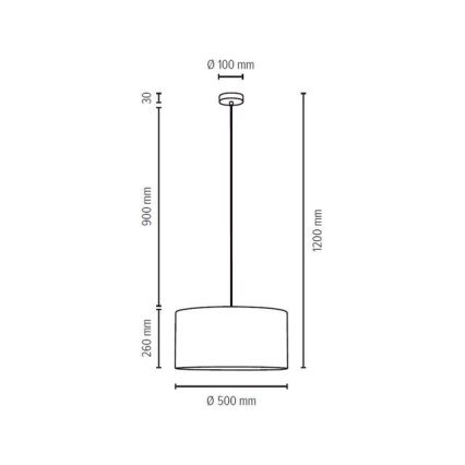 Lámpara colgante SCARLETT 1xE27/60W/230V - Certificado FSC