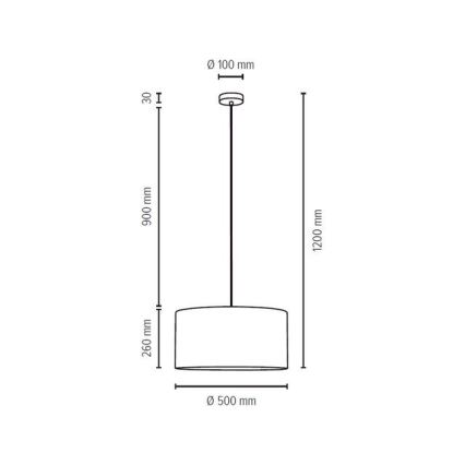 Lámpara colgante SCARLETT 1xE27/60W/230V - Certificado FSC