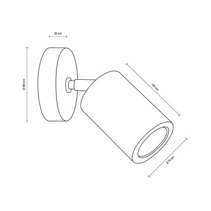 Foco LED de pared MATTI 1xGU10/5W/230V roble - Certificado FSC