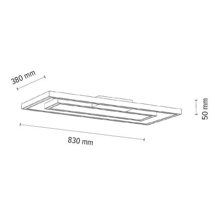 Plafón LED regulable RAMME 2xLED/28,5W/230V roble – FSC Certificado