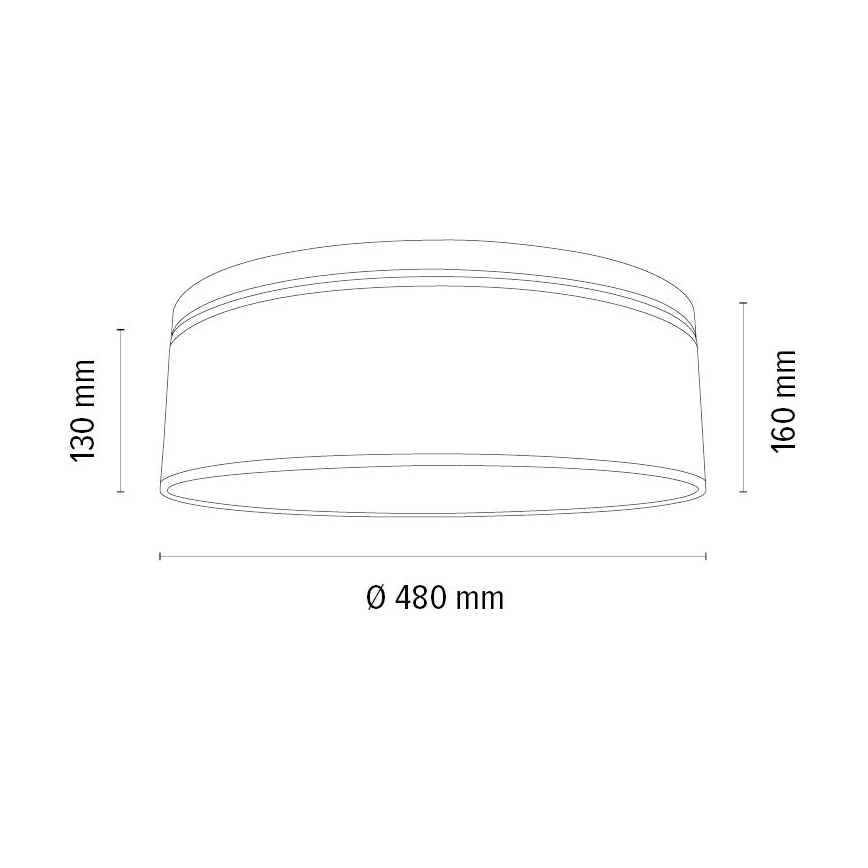 Plafón BENITA 2xE27/25W/230V diá. 48 cm color crema/roble – FSC Certificado