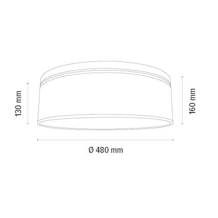 Plafón BENITA 2xE27/25W/230V diá. 48 cm marrón/roble – FSC Certificado