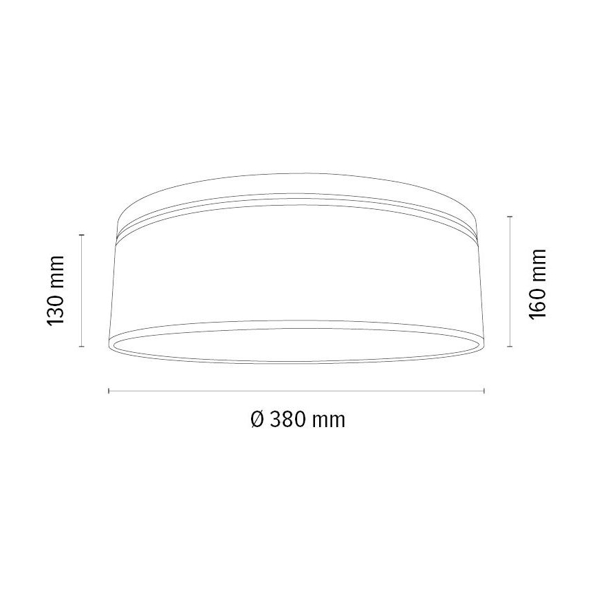Plafón BOHO 2xE27/25W/230V diá. 38 cm roble – FSC Certificado