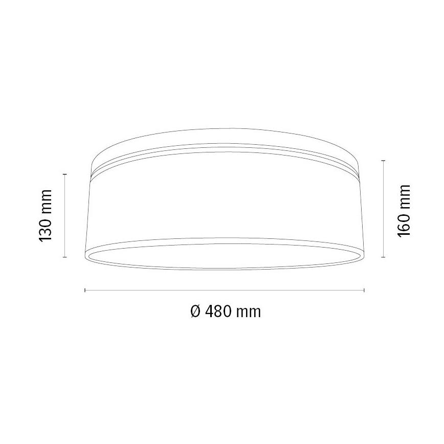 Plafón BOHO 3xE27/25W/230V diá. 48 cm roble – FSC Certificado