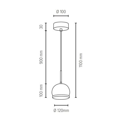 Lámpara LED colgante BALL WOOD 1xGU10/5W/230V roble mate - Certificado FSC