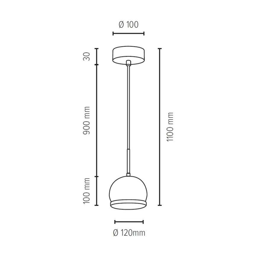 Lámpara LED colgante BALL WOOD 1xGU10/5W/230V roble mate - Certificado FSC