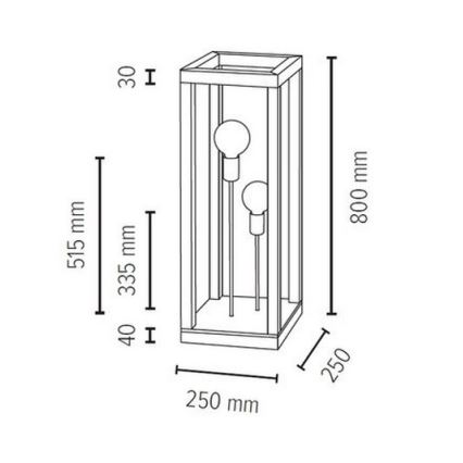 Lámpara de pie KAGO 2xE27/60W/230V roble mate - Certificado FSC